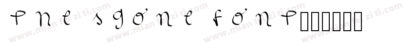 the sgone font字体转换